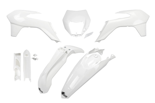 Full Plastic Kit white for Ktm EXC 125 - EXC 200 - EXC 250 - EXC-F 250 - EXC 300 - EXC-F 350 - EXC-F 450 - EXC-F 500